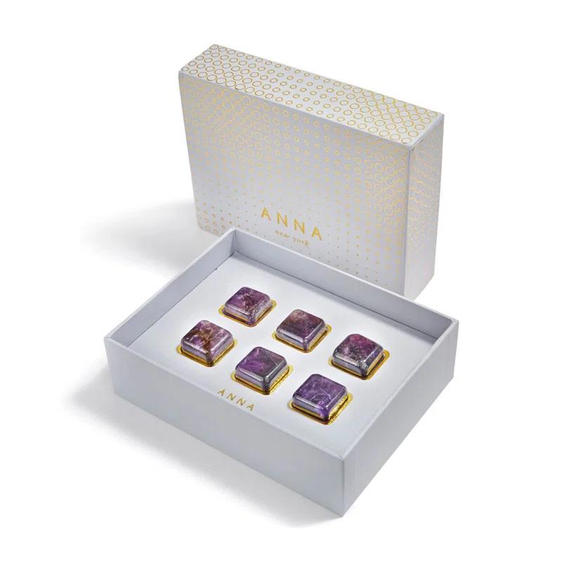 ANNA New York Vida Gemstone Whisky Cubes (Set of 6)