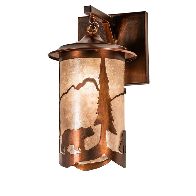 Rustic Lodge Copper Armed Sconce