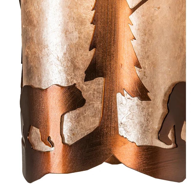 Rustic Lodge Copper Armed Sconce