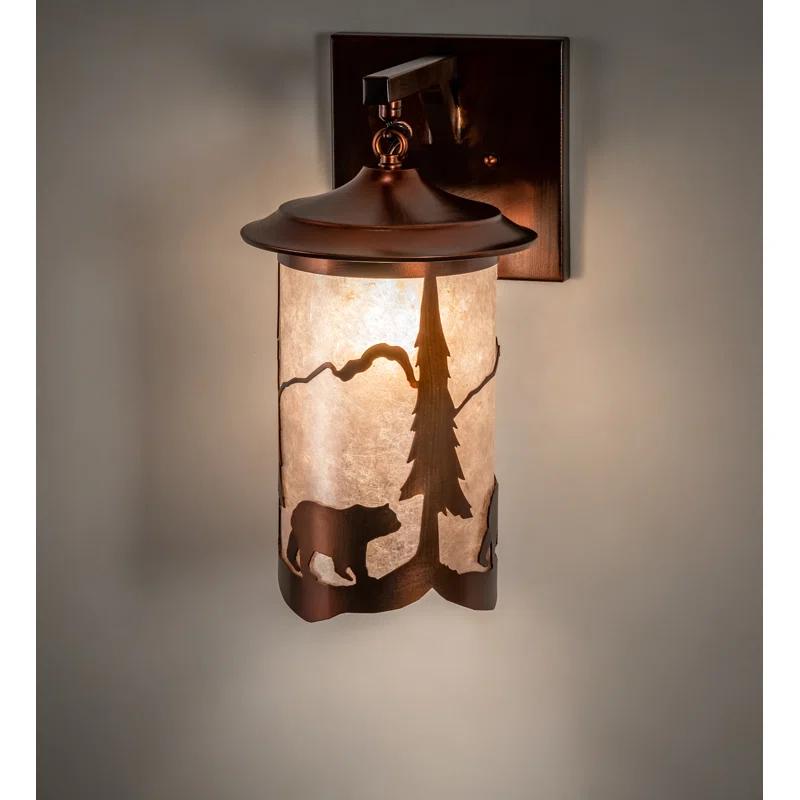 Rustic Lodge Copper Armed Sconce