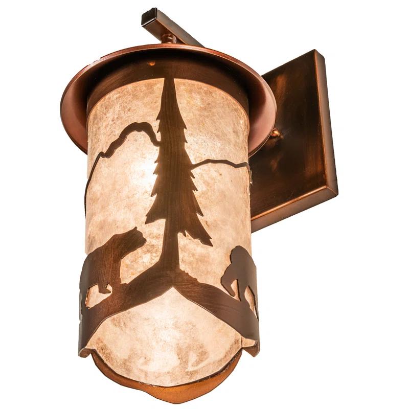 Rustic Lodge Copper Armed Sconce