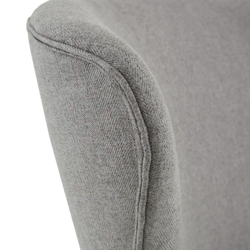 Light Grey Upholstered High Back Wood Side Chair