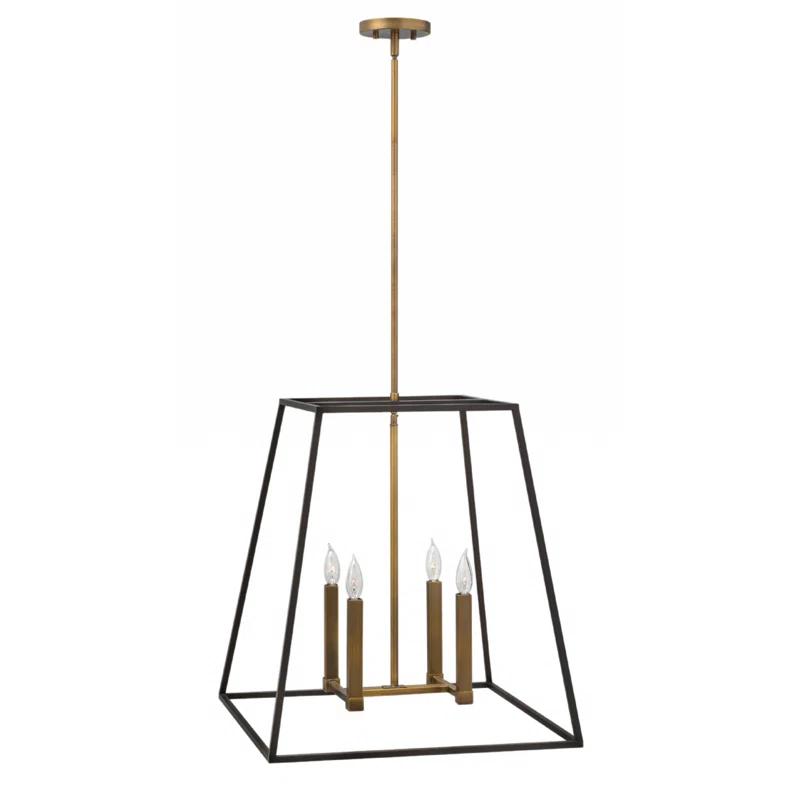 3336BZ-Hinkley Lighting-Fulton - 4 Light Large Open Frame Foyer in Transitional-Industrial Style - 22 Inches Wide by 24.5 Inches High-Bronze Finish