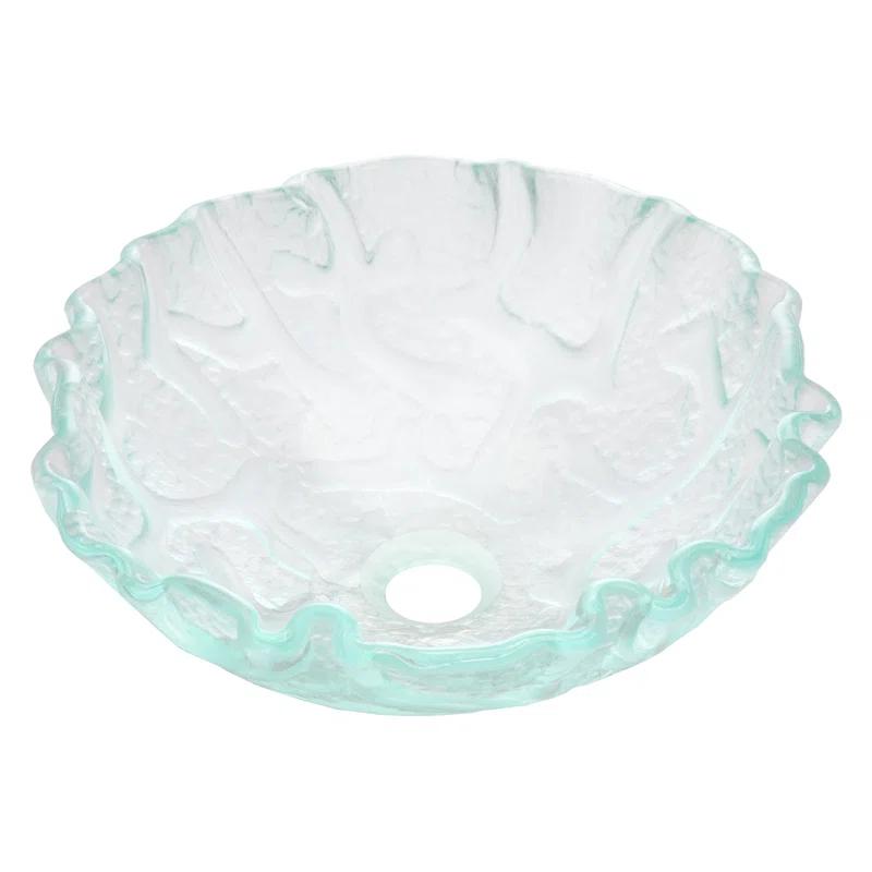 Eden Bath 16.5'' Clear Tempered Glass Specialty Bathroom Sink
