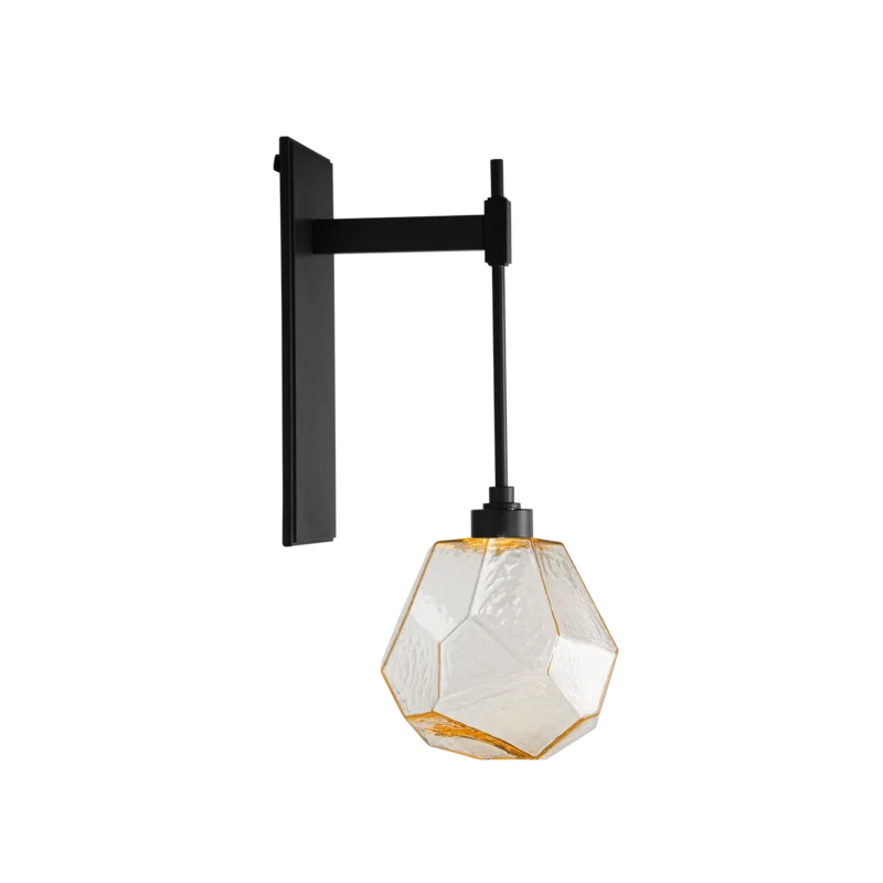 Gem Tempo 17.9" Matte Black & Bronze Dimmable LED Wall Sconce