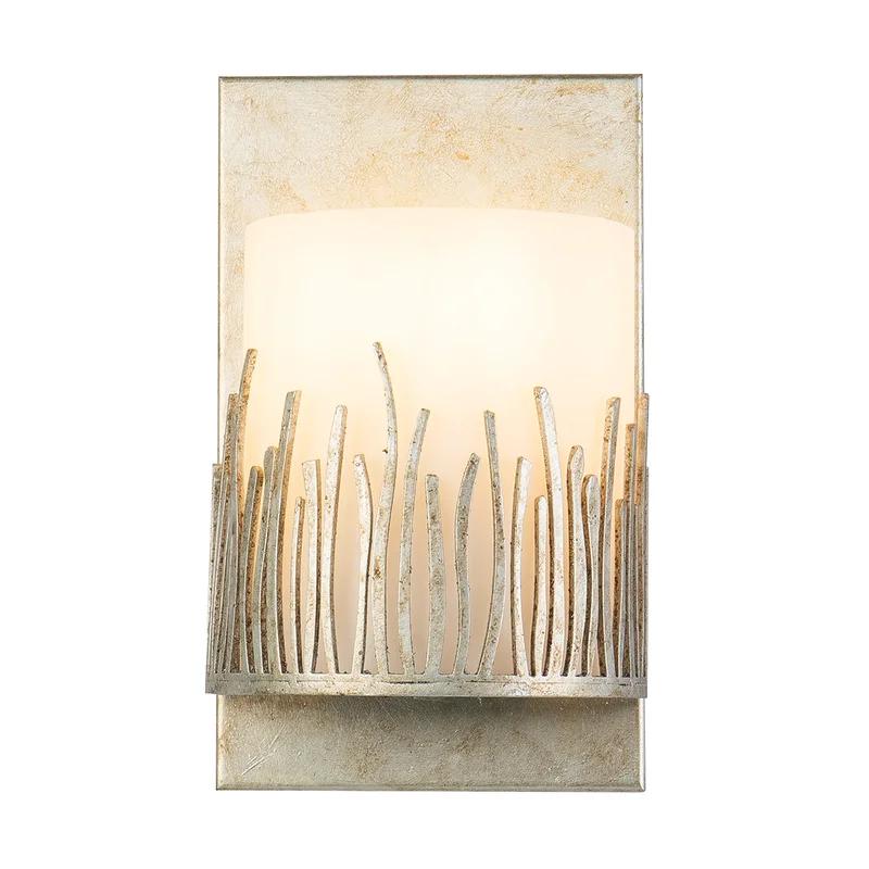 Sawgrass Silver Leaf 1-Light Dimmable Wall Sconce