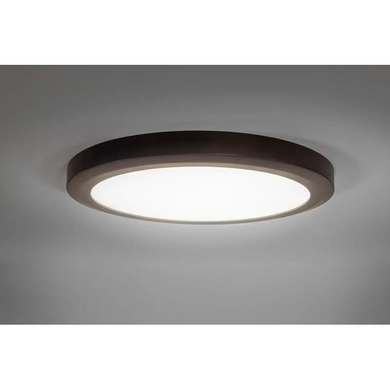 Modern Bronze Aluminum 11" LED Flush Mount Ceiling Light