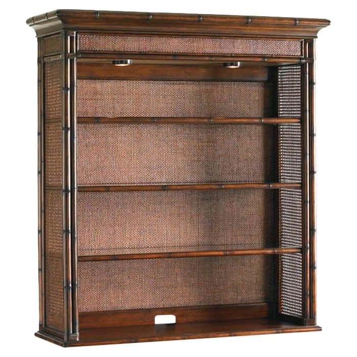 Sienna Rosewood & Brass 49'' Transitional Bookcase