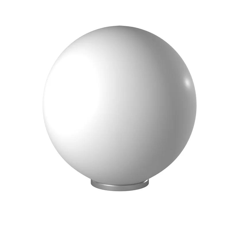 Rondo 12'' Silver Opal Glass Globe Table Lamp