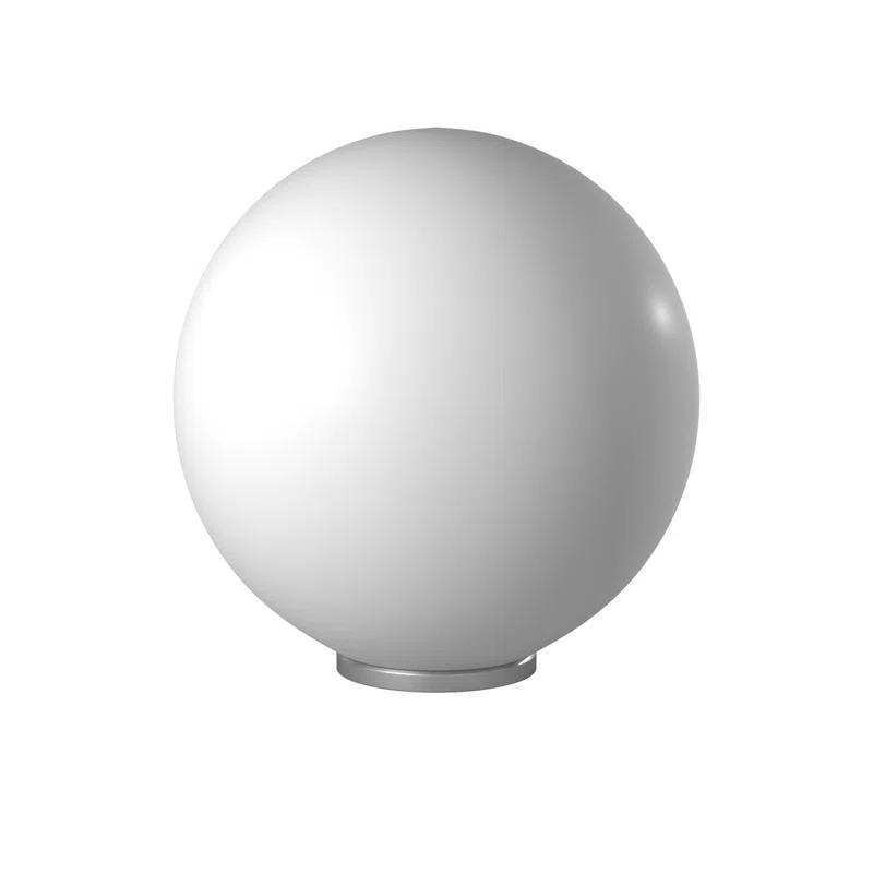 Rondo 12'' Silver Opal Glass Globe Table Lamp