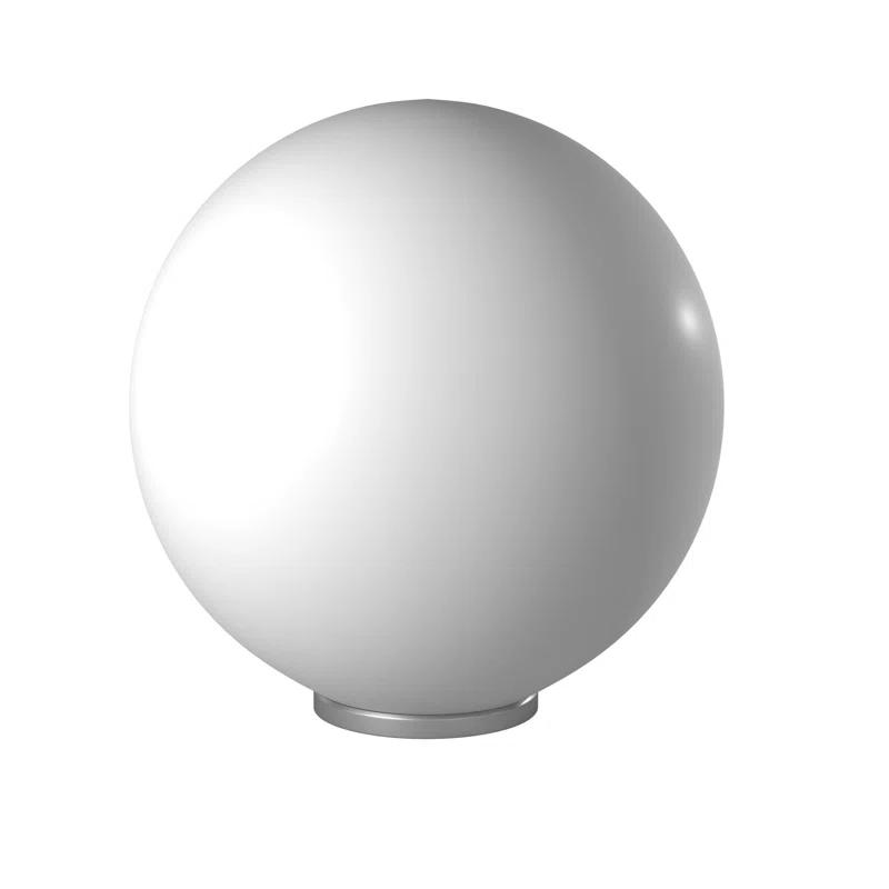 Rondo 12'' Silver Opal Glass Globe Table Lamp