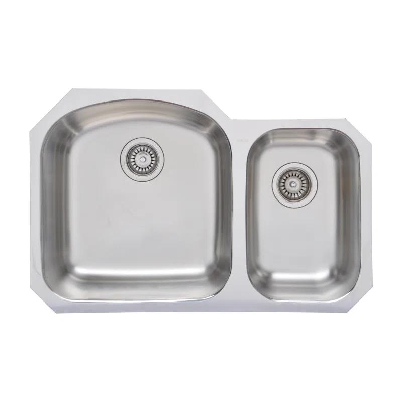 Chicago Series 31.5'' L Undermount Double Bowl Stainless Steel Kitchen Sink