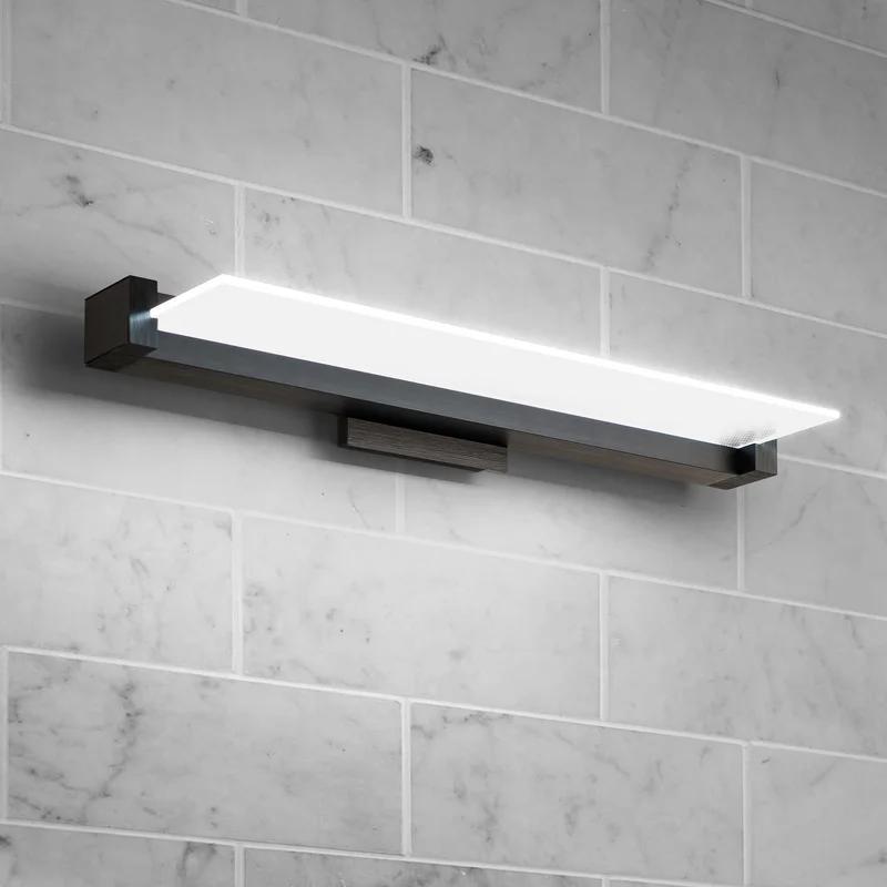 Spectre 20" Black Dimmable LED Vanity Light with Frosted Acrylic Shade