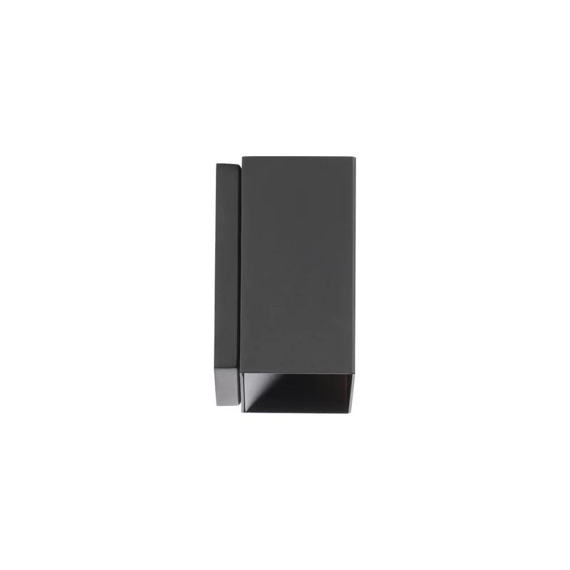 Boxi Modern Black Aluminum LED Flush Mount Sconce