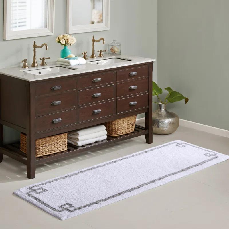Madison Park 100% Cotton Tufted Bath Rug with Non-Slip Backing