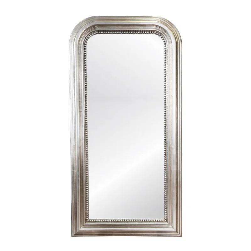 Waverly Silver Leaf Full-Length Hand-Carved Wood Mirror
