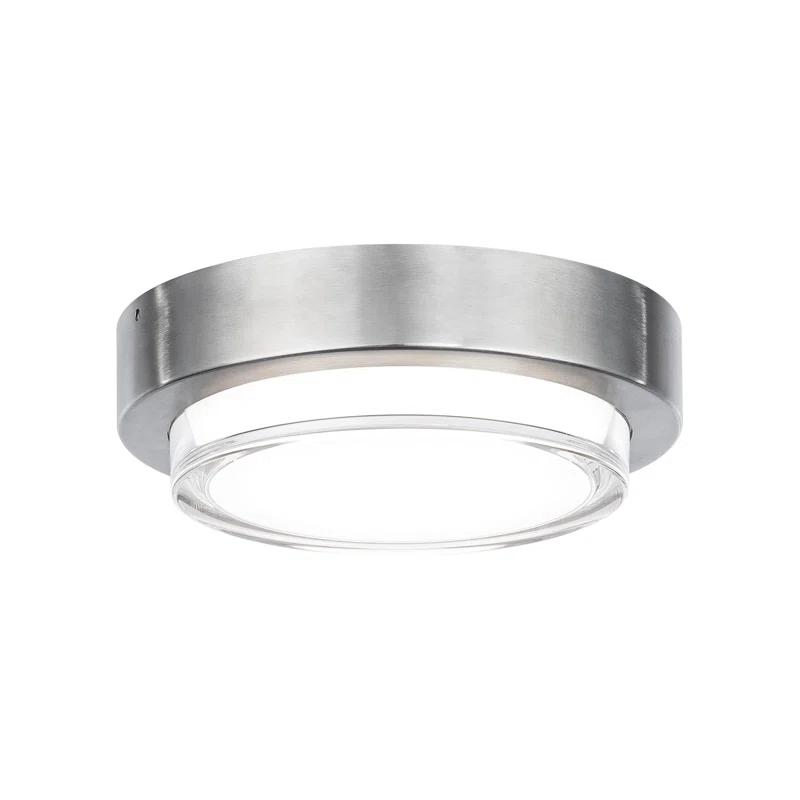 Modern Forms 7.75" Square LED Outdoor Flush Mount in Stainless Steel