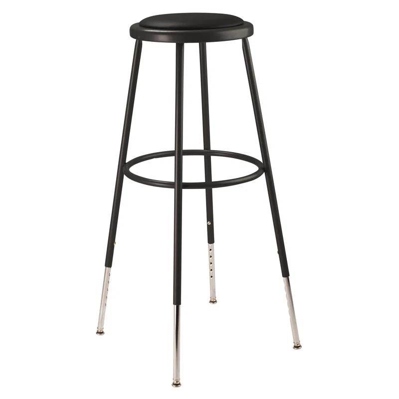 National Public Seating NPS Adjustable Heavy Duty Vinyl Padded Steel Stool