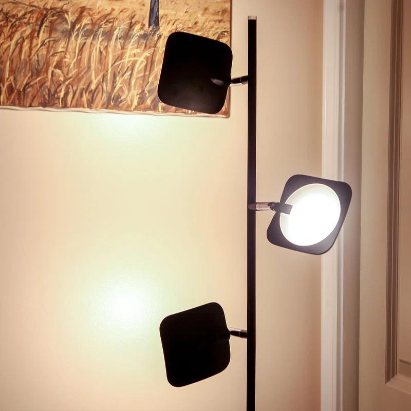 Brightech Tree Industrial LED 3-Way Dimming Floor Lamp with 3 Adjustable Spot Lights