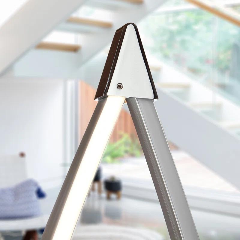 Brightech Twist 43 in. Industrial 2-Light LED Energy Efficient Floor Lamp with Built-In 3-Way Dimmer