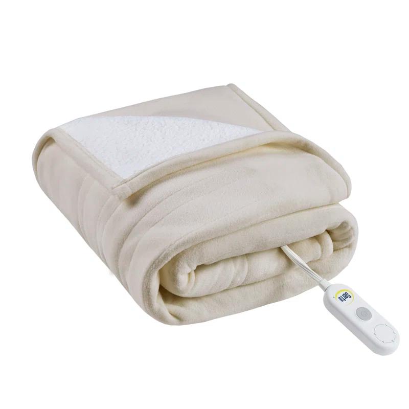 Serta Serta Fleece to Sherpa Heated Throw