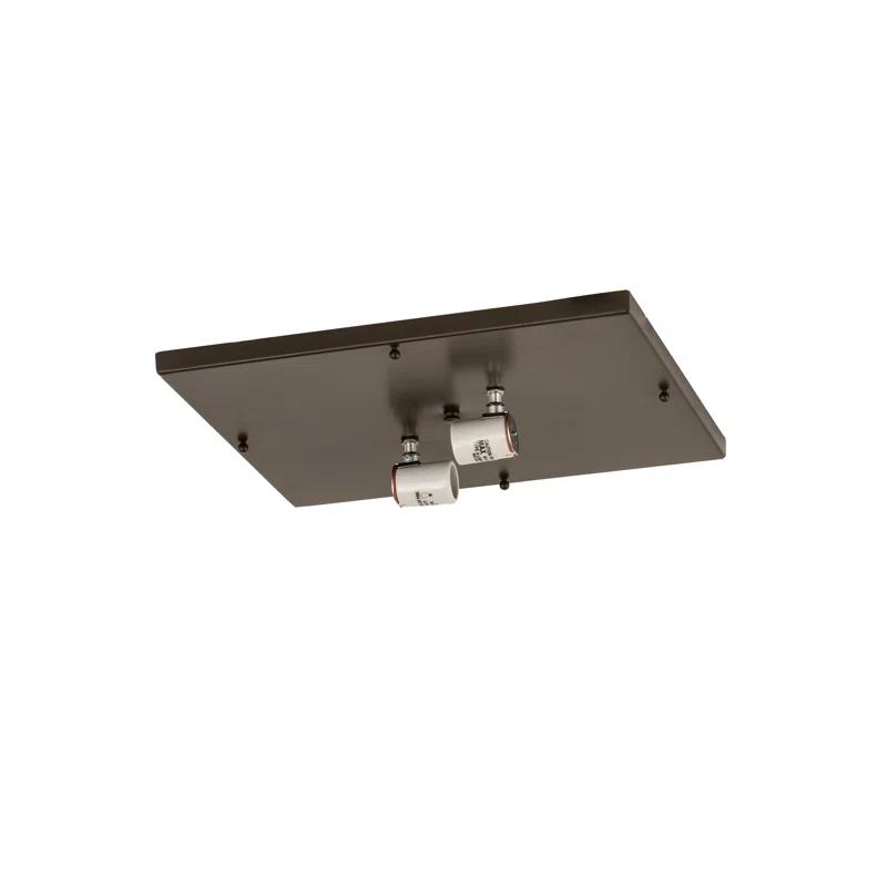 Timeless Bronze 16" Clear Glass LED Flush Mount Light