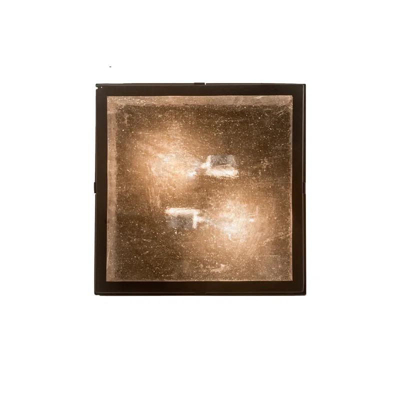 Timeless Bronze 16" Clear Glass LED Flush Mount Light