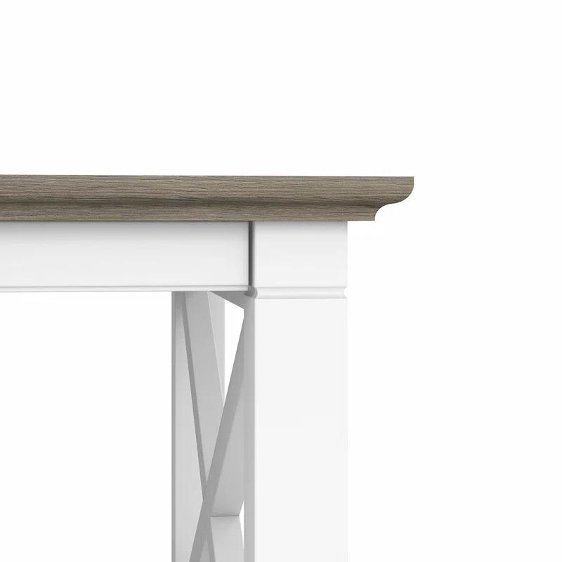 Modern Farmhouse Rectangular Coffee Table with Storage in Shiplap Gray & Pure White