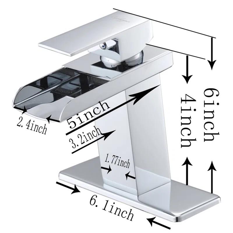 VIBRANTBATH YZJ9009-C-2 Single-Hole Single-handle Bathroom Faucet with Drain Assembly