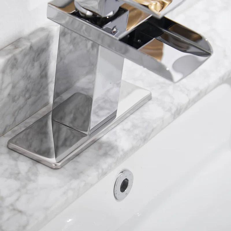VIBRANTBATH YZJ9009-C-2 Single-Hole Single-handle Bathroom Faucet with Drain Assembly