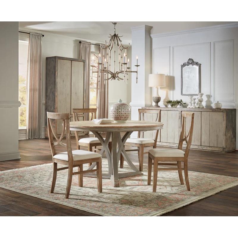 Chateau Gris 54" Reclaimed Wood Round Extendable Dining Table