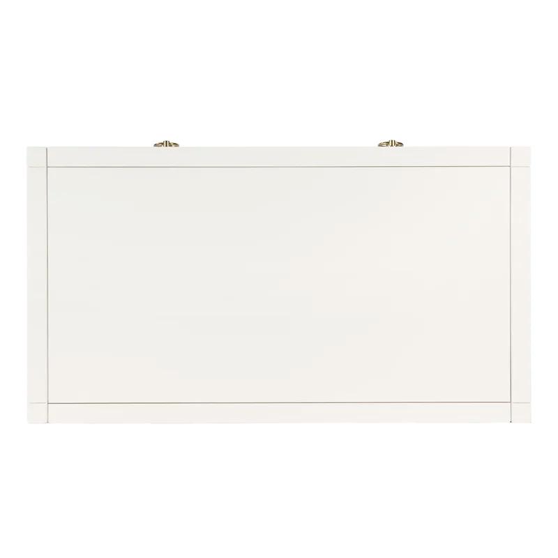 Elin Contemporary White Wood Writing Desk with Drawers