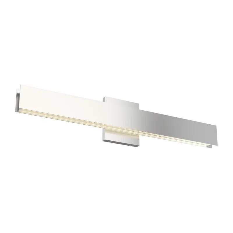 Bauhaus Inspired Polished Nickel 24" LED Bath Bar