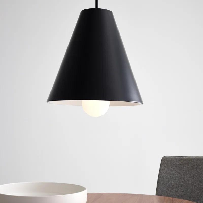 Matte Black Glass LED Contemporary Pendant Light