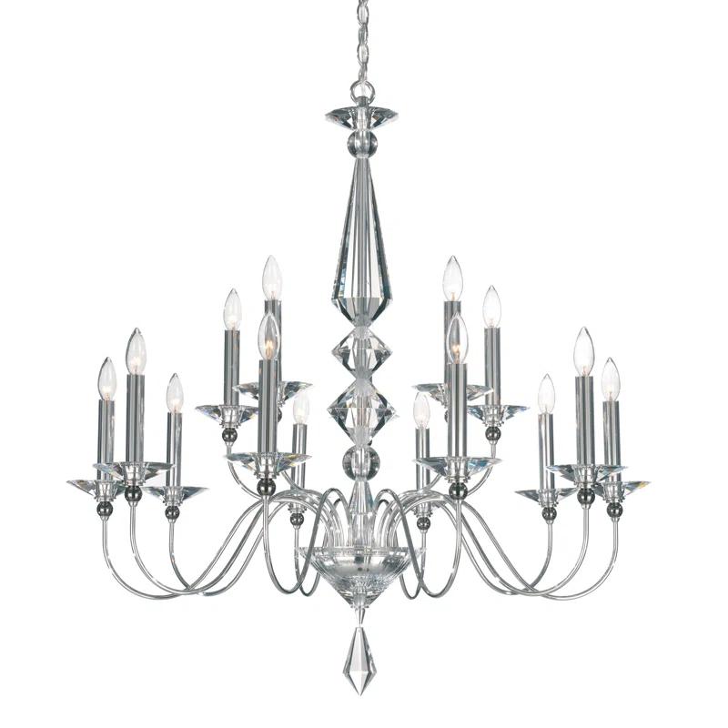 Jasmine 15 - Light Glass Tiered Chandelier
