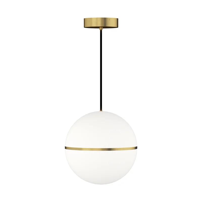 Hanea Grande Natural Brass LED Globe Pendant Light