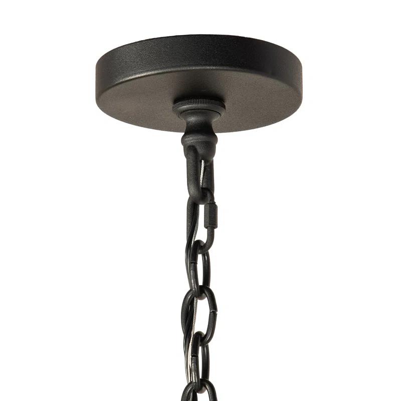 Storybook Cottage Black Crystal 6-Light Chandelier
