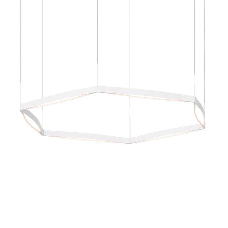 Ola 6-Light Satin White Aluminum LED Statement Pendant