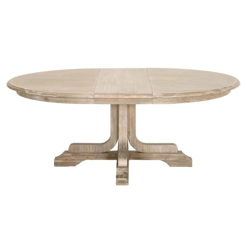Torrey Reclaimed Wood 60"-77.5" Extendable Round Dining Table