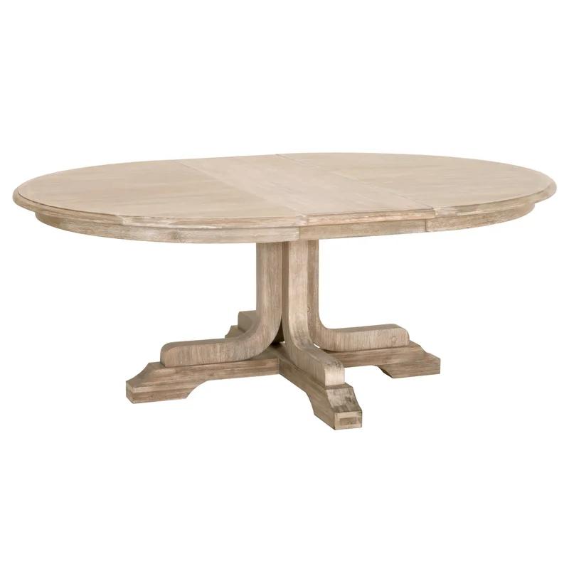 Torrey Reclaimed Wood 60"-77.5" Extendable Round Dining Table