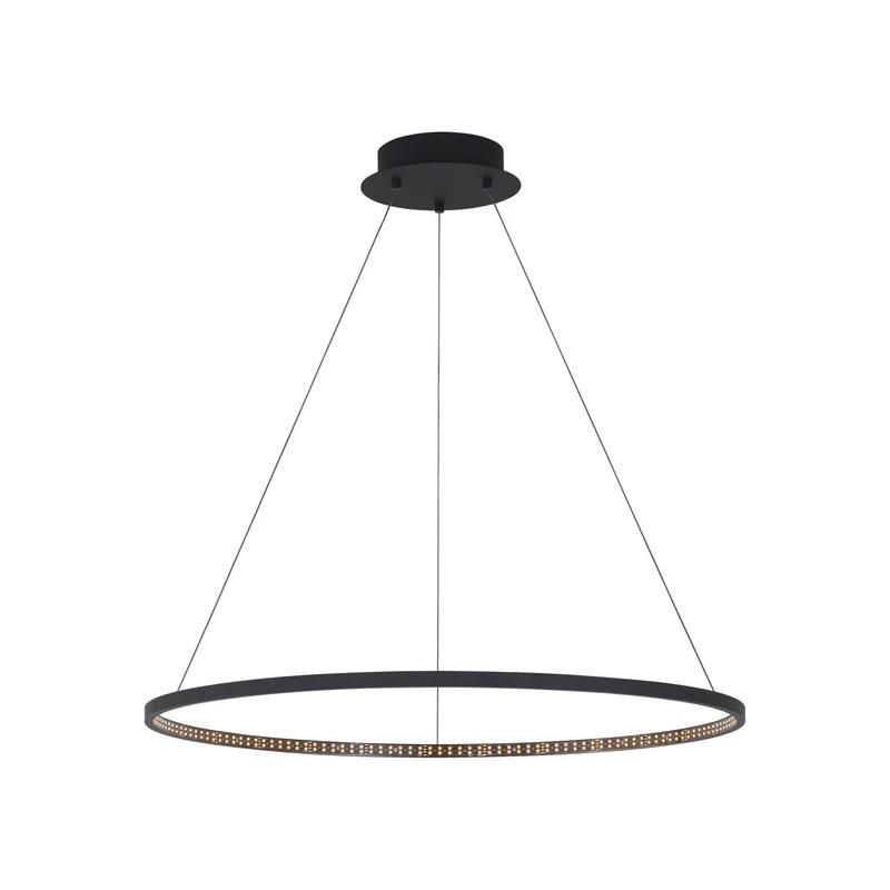 Nightshade Black 36" LED Chandelier with Integrated Light