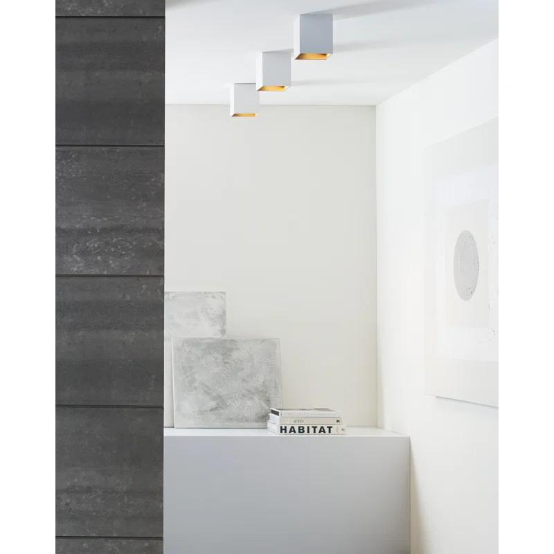 Exo Luxe Gold Haze LED Ceiling Light with Matte White Trim