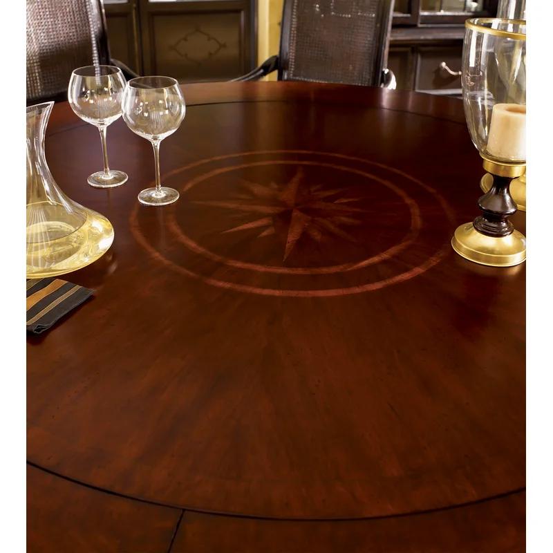 Kingstown Bonaire 80" Round Traditional Brown Wood Dining Table
