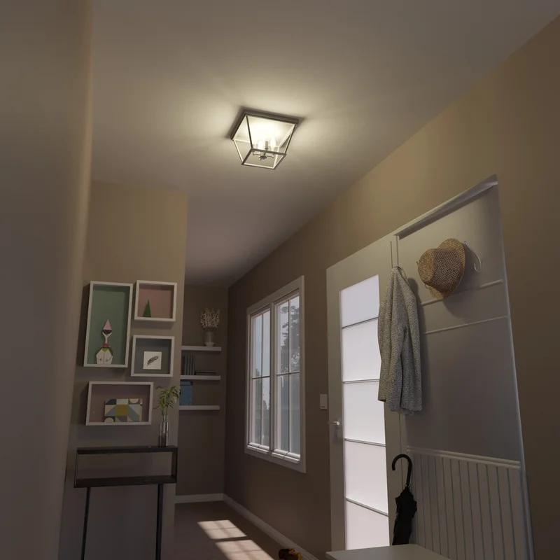 Laurel Ridge Brushed Nickel 4-Light LED Flush Mount