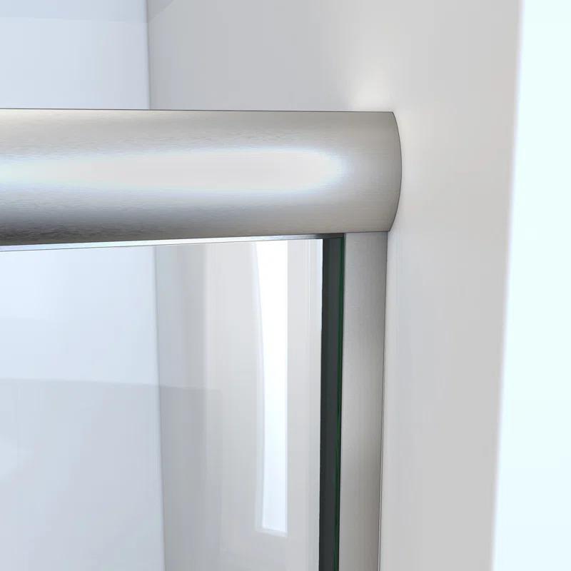 Ese 66" W x 70.38" H Bypass Semi-Frameless Shower Door