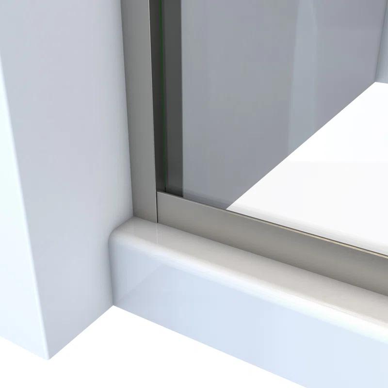 Ese 66" W x 70.38" H Bypass Semi-Frameless Shower Door