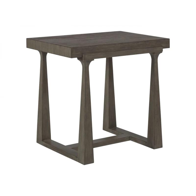 Grantland Warm Gray Mahogany Rectangular End Table