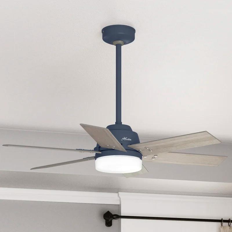 Indigo Blue 44" Pacer 6-Blade Ceiling Fan with LED Light and Remote