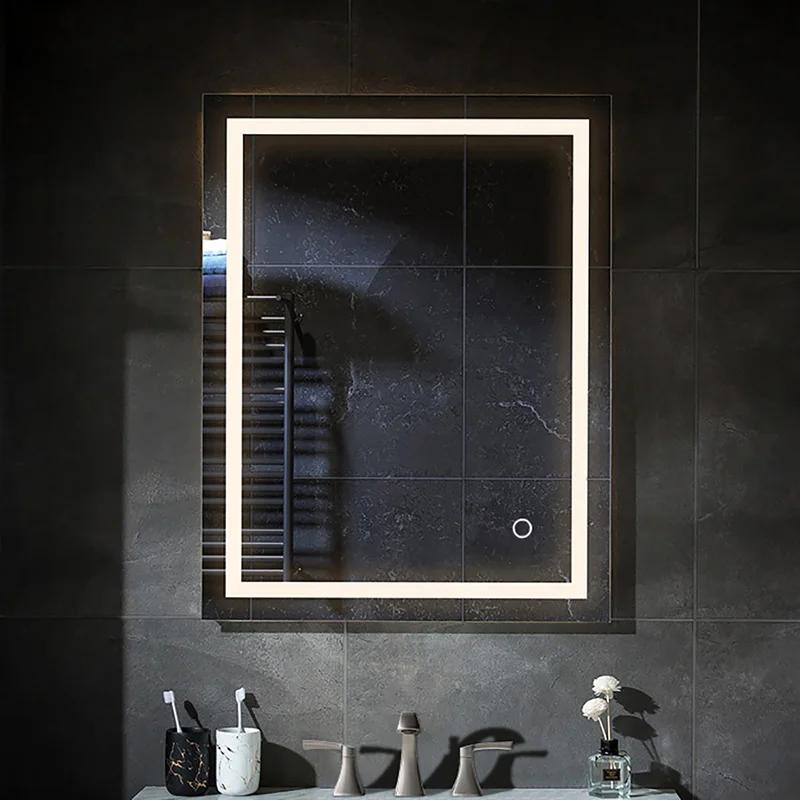 Elysian 24" x 30" Silver LED Bathroom Vanity Mirror with Antifog and Color Adjust