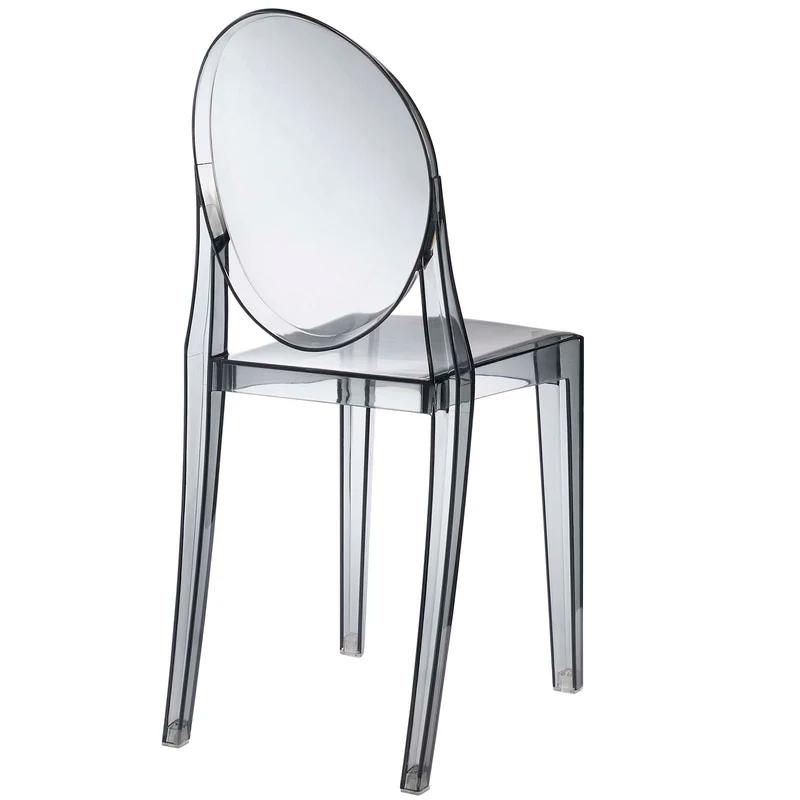 Ethereal Smoked Clear Polycarbonate Side Chair